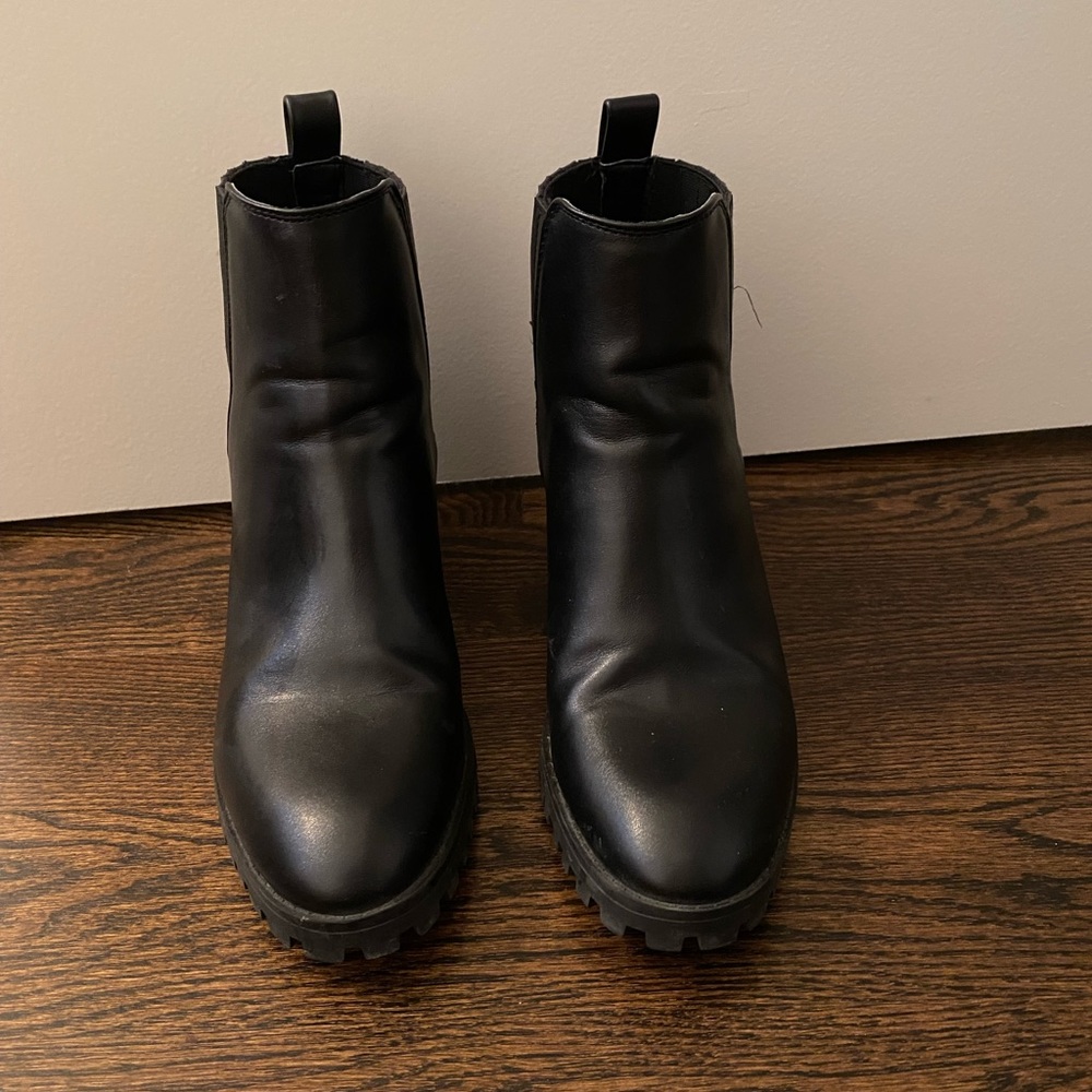Zara basic collection black booties size 37